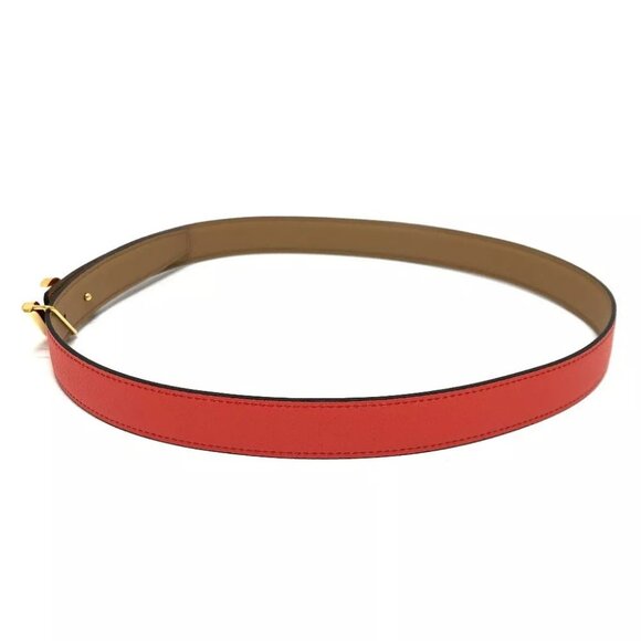 HERMES Constance Belt Buckle HDN Reversible Belt Brown x orange /GoldHardware main image 8